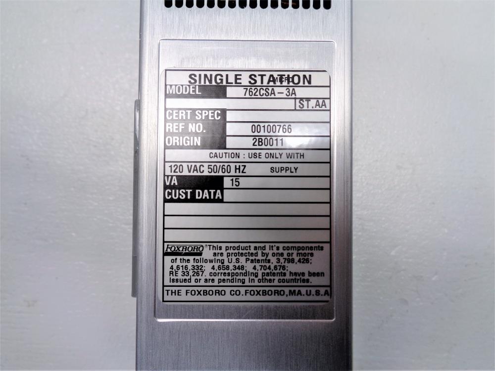 Foxboro Single Station Micro Controller 762CSA-3A
